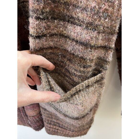 Max Studio Women’s Open Knit Wool Blend Cardigan Size XL Multicolor Rainbow Cozy - Picture 3 of 8